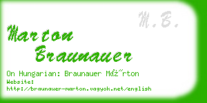 marton braunauer business card